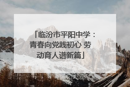 临汾市平阳中学：青春向党践初心 劳动育人谱新篇